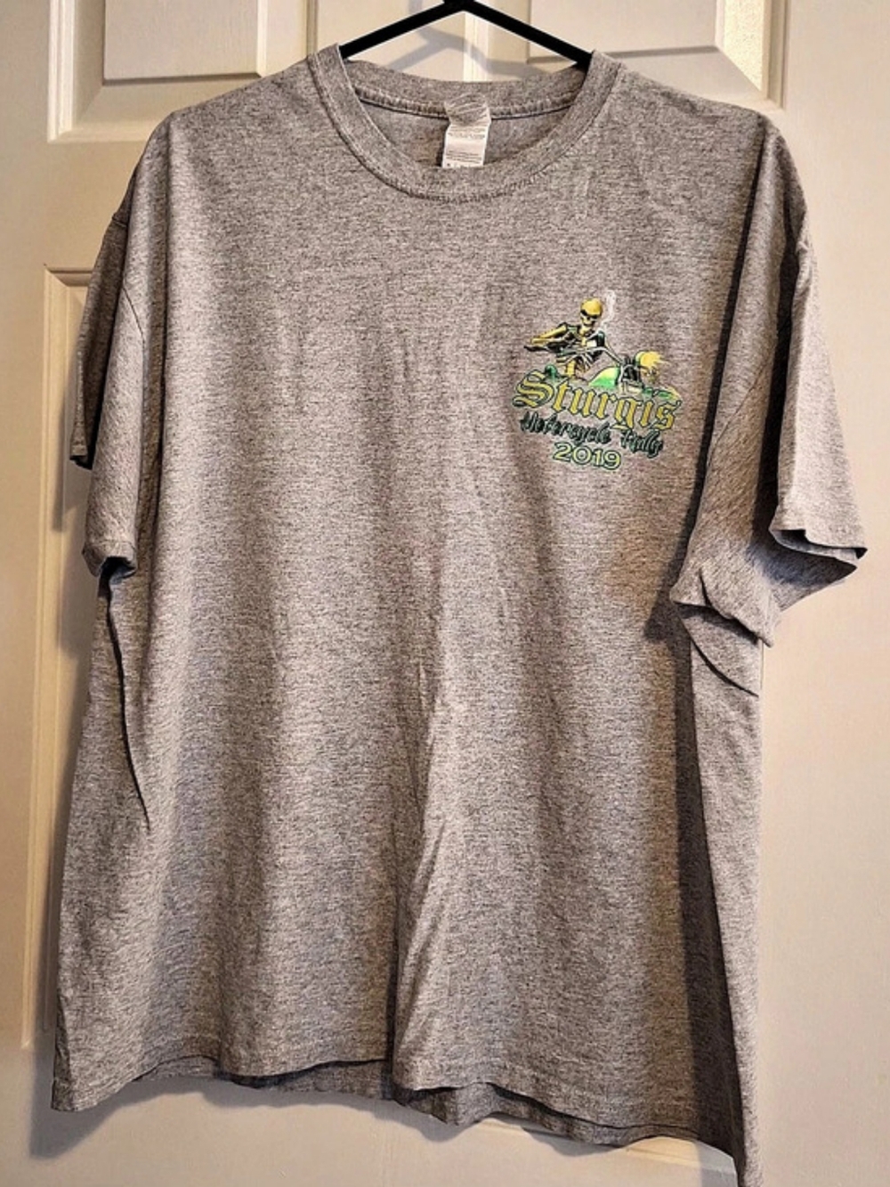 Gildan Sturgis Motorcycle Rally 2019 Skeleton Biker T-Shirt Skeleton Biker Tee